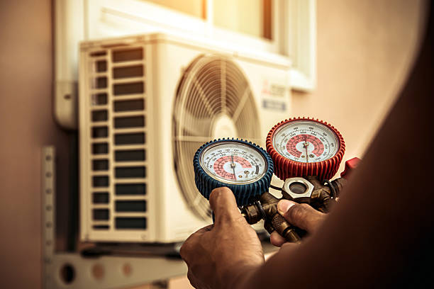 Professional Hvac technician working in Milan, IN